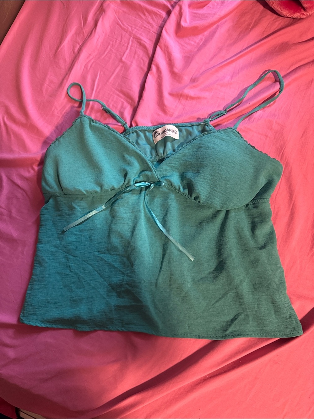 Teal Spaghetti-Strap Cami Top